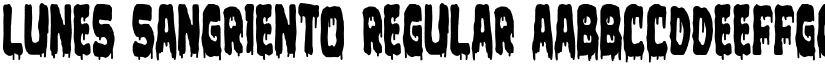 Lunes Sangriento Regular font