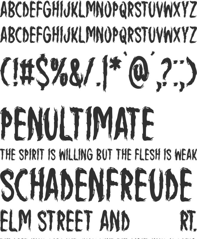 Scary Envision font preview