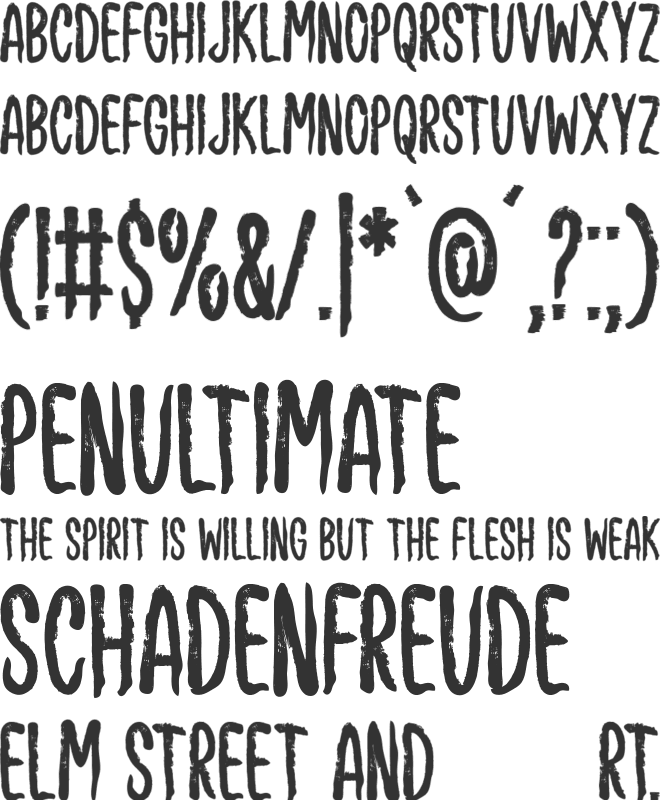 Willow Pumpkin font preview