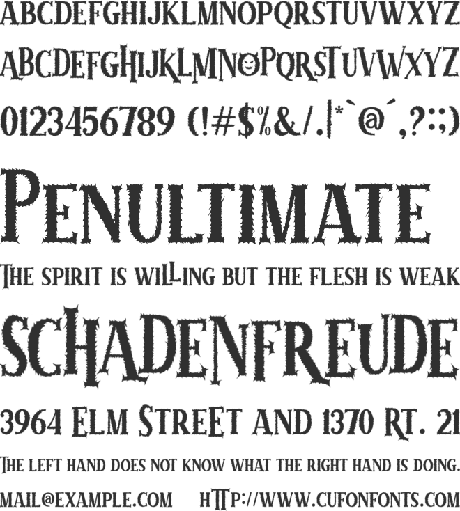 MONSTER font preview