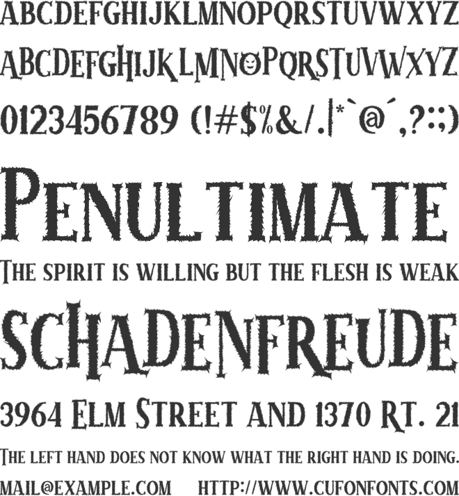 MONSTER font preview
