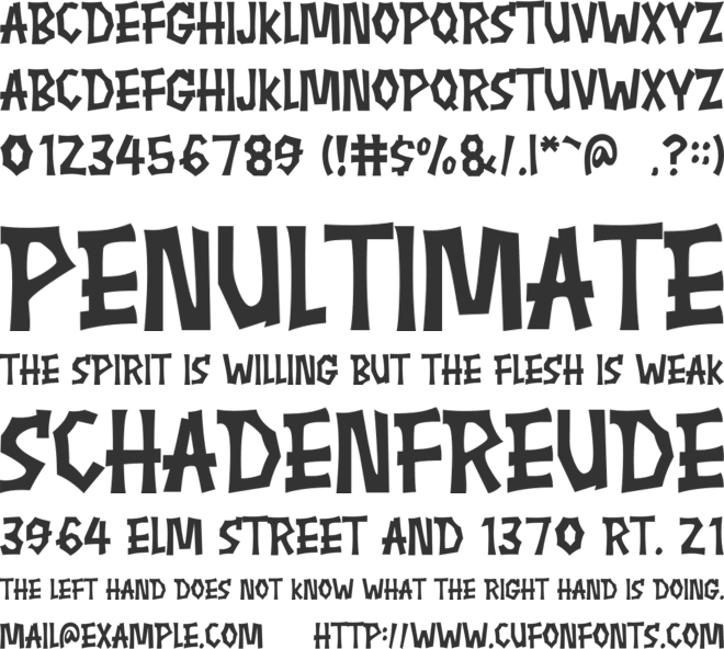 Creepy Story font preview