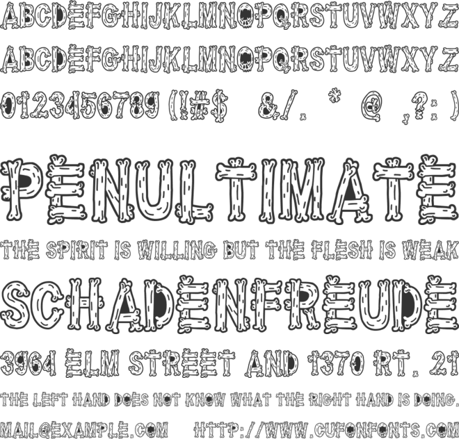 Dead Island Hotel font preview