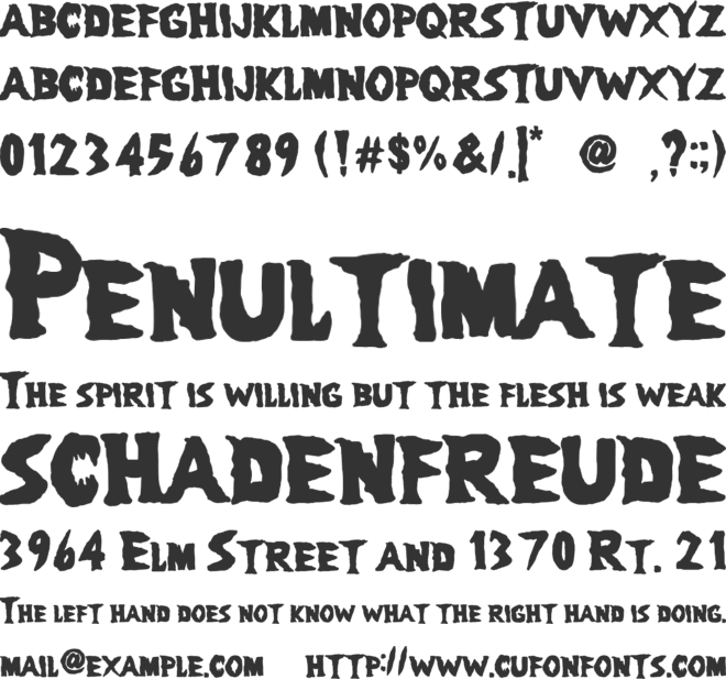 Scary Benko font preview