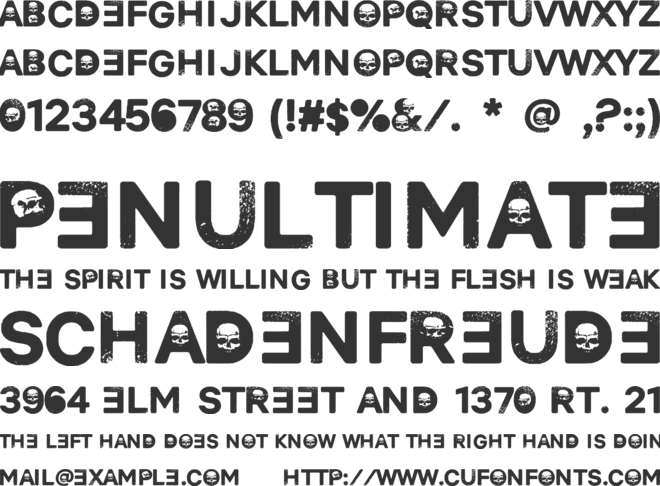 Horror in Laietana Street font preview