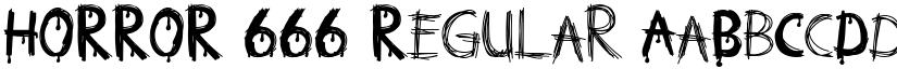 HORROR 666 Regular font