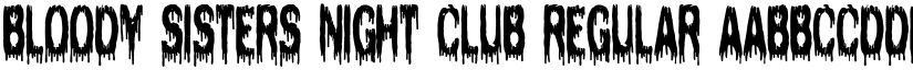 Bloody Sisters Night Club Regular font