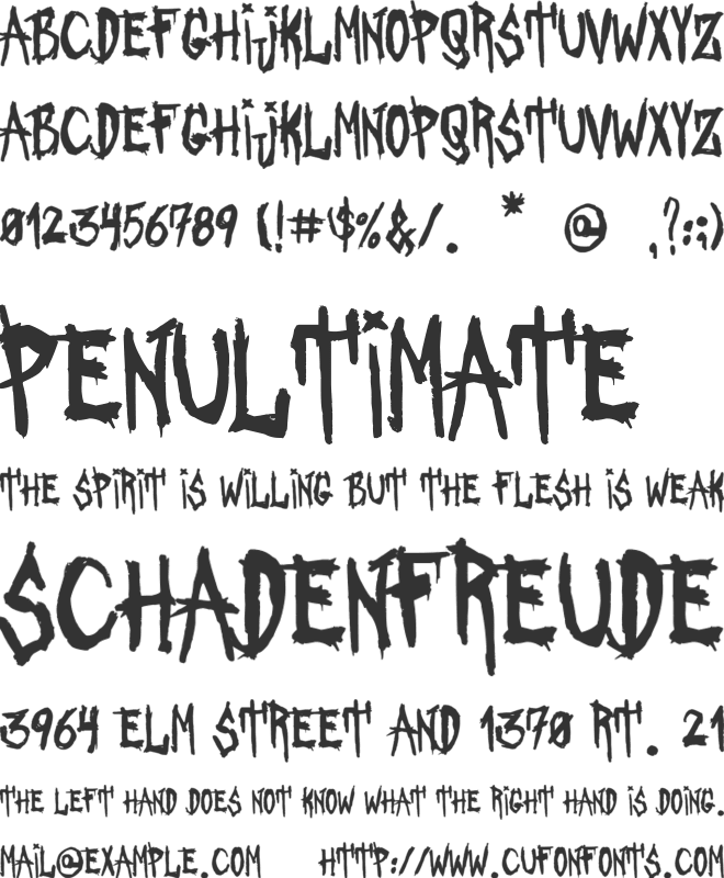 Asesinato Matutino font preview