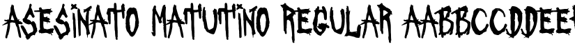 Asesinato Matutino Regular font