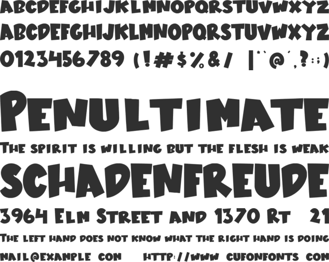 Nosy Ghost font preview
