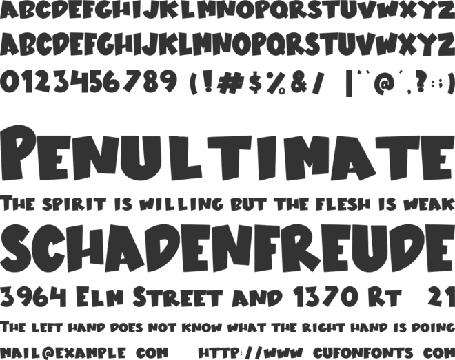 Nosy Ghost font preview