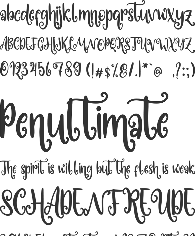 Loly Candy font preview