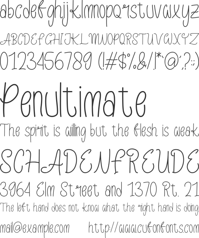 Kawai Animal font preview