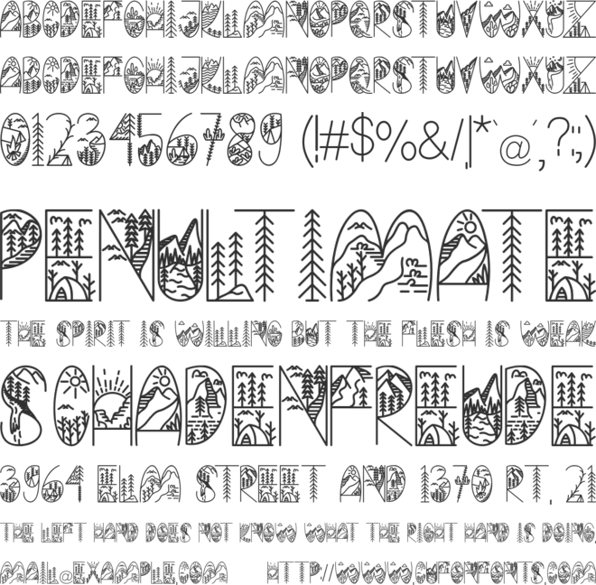 POWER OF NATURE font preview