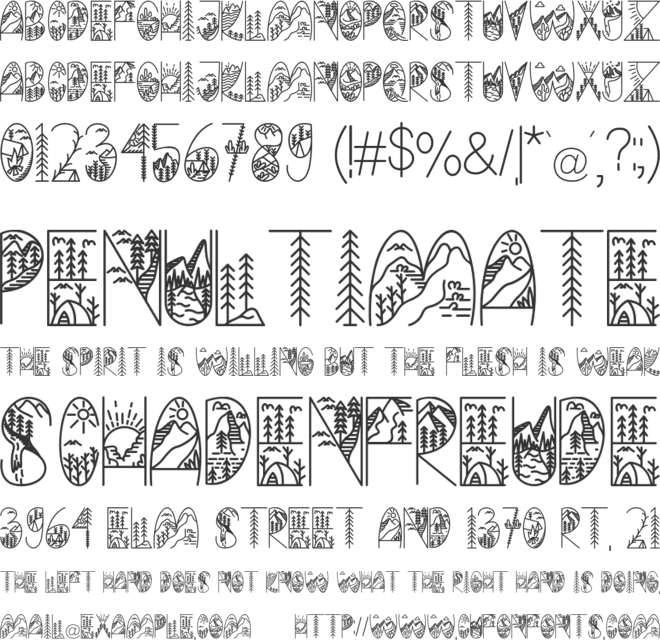 POWER OF NATURE font preview