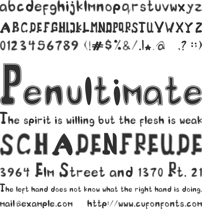 THE CORRUPTOR font preview