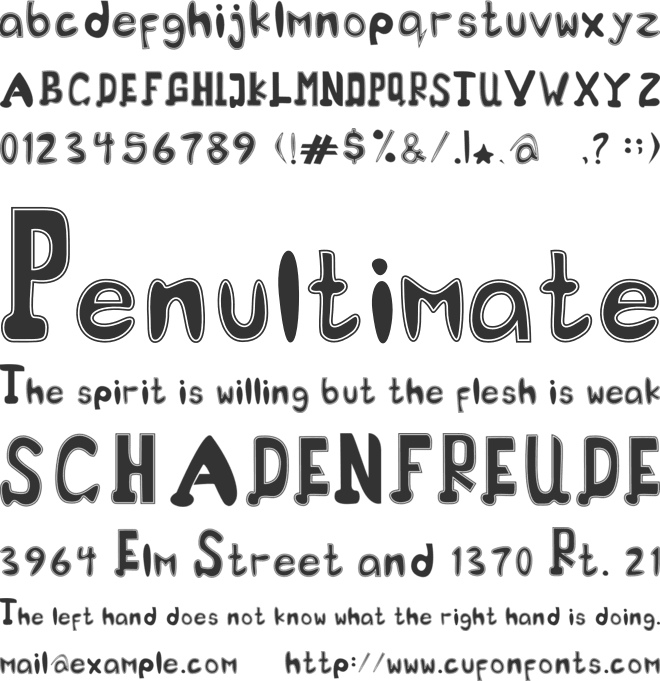 THE CORRUPTOR font preview