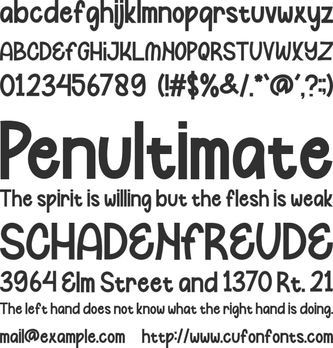 KING EIDER font preview