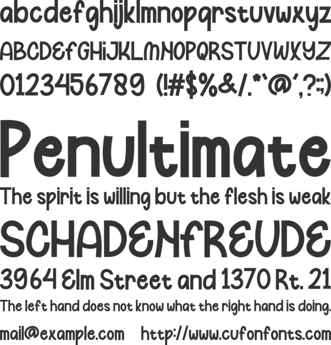 KING EIDER font preview