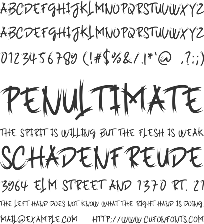Batnight font preview
