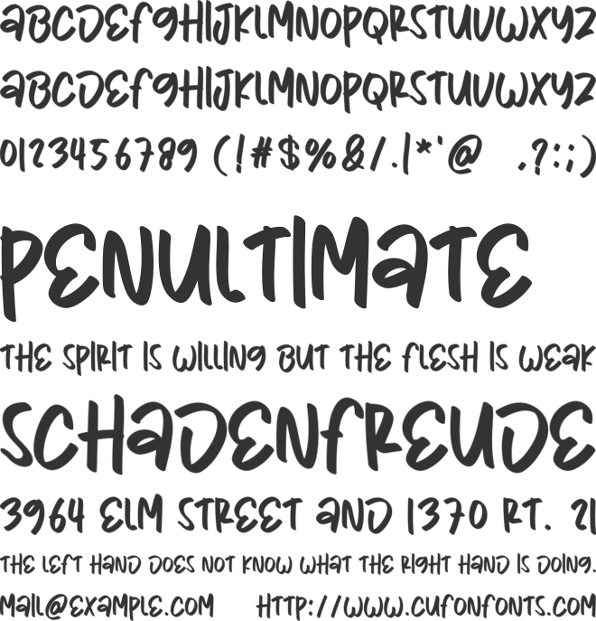 Children Teacher font preview