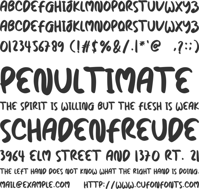 Cowsmilk font preview