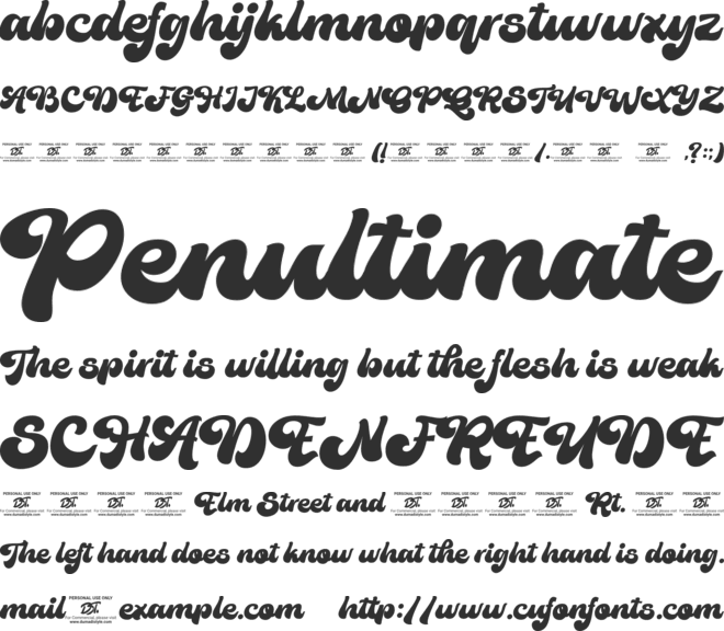The Bujank Script font preview