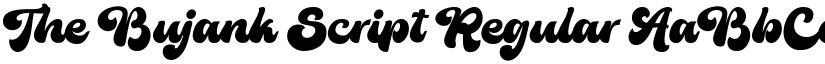 The Bujank Script Regular font