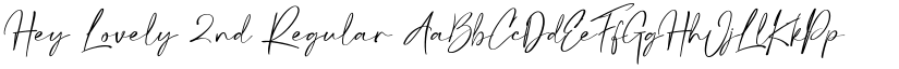 Hey Lovely 2nd Regular font
