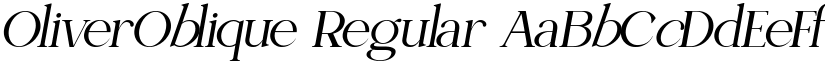 OliverOblique Regular font