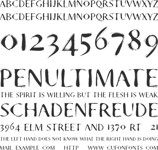Heman Scribble font preview