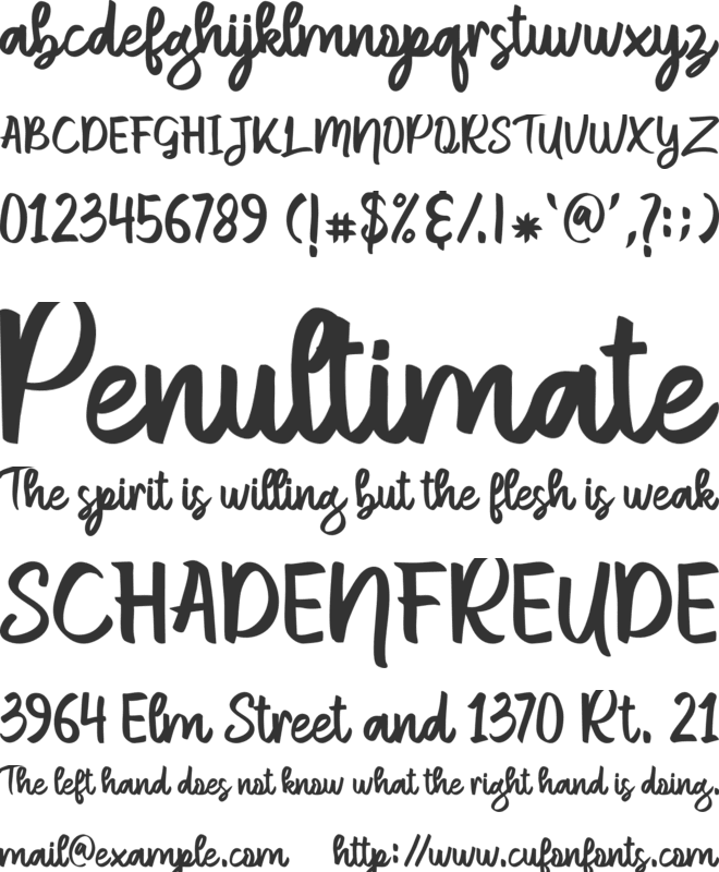 Dellina font preview