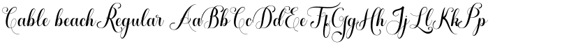 Cable beach Regular font