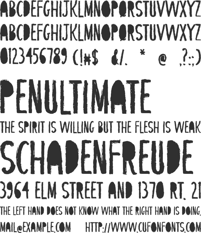 Bloody Hills font preview