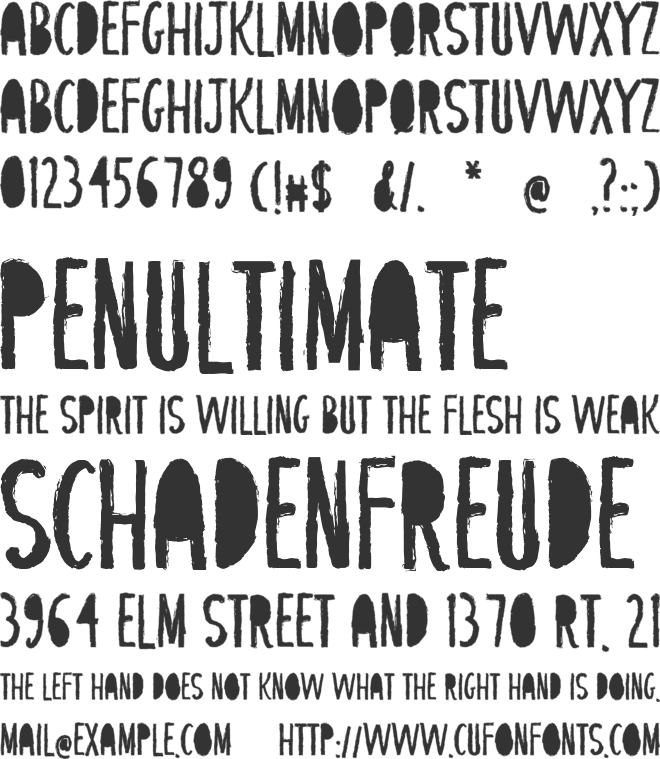 Bloody Hills font preview