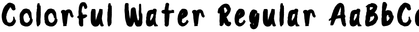 Colorful Water Regular font