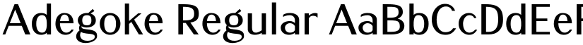 Adegoke Regular font