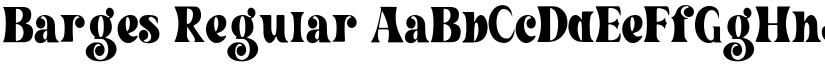 Barges Regular font