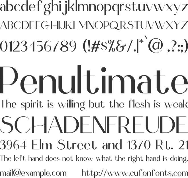 King Graphics font preview