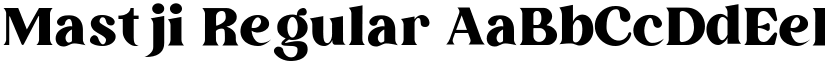 Mastji Regular font
