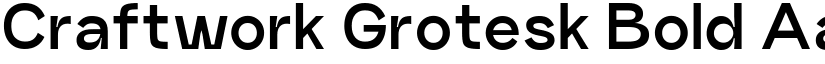 Craftwork Grotesk Bold font