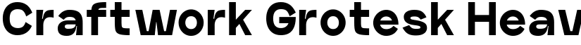 Craftwork Grotesk Heavy font