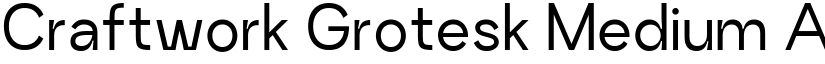 Craftwork Grotesk Medium font