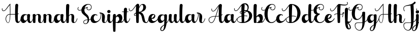 Hannah Script Regular font