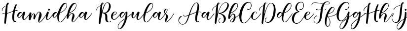 Hamidha Regular font