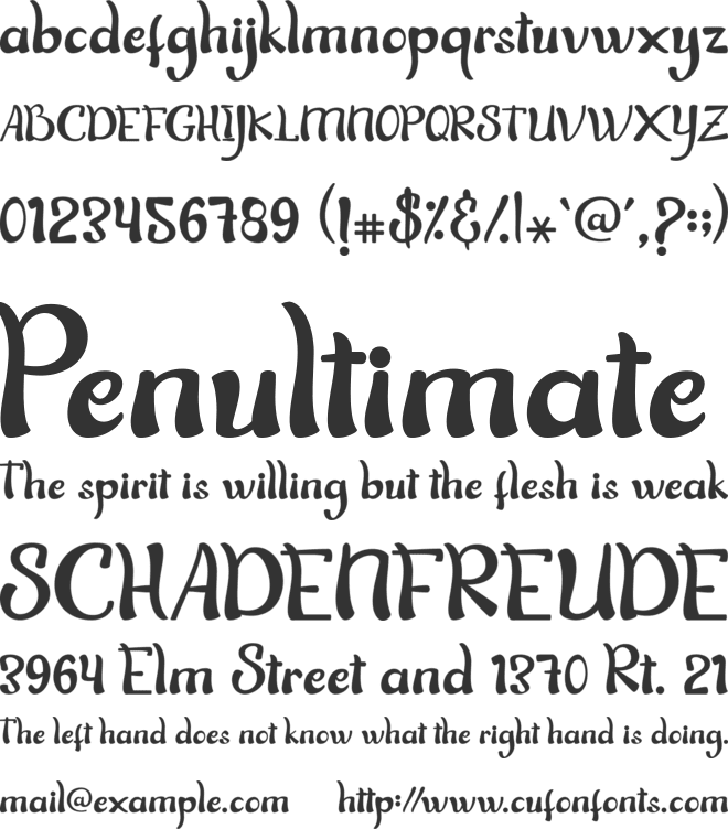 Fontera font preview