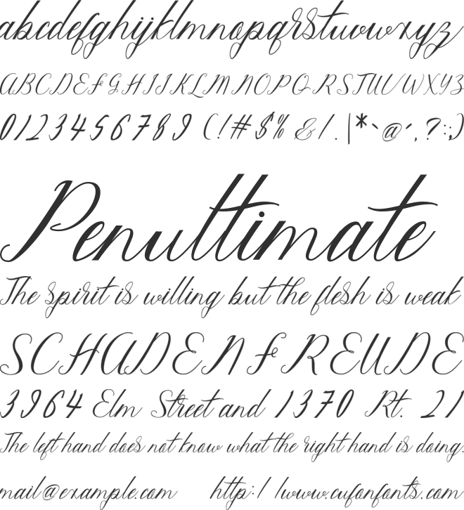 Feraldine Script font preview