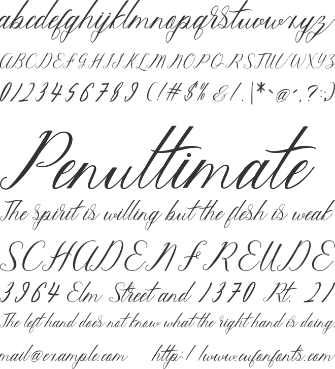 Feraldine Script font preview