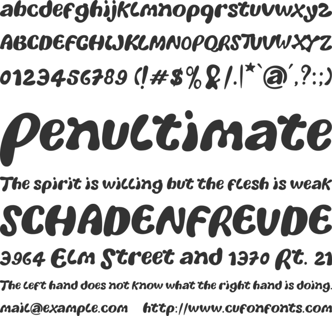 Fairy Tail font preview