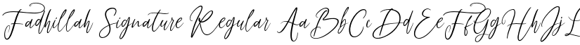 Fadhillah Signature Regular font